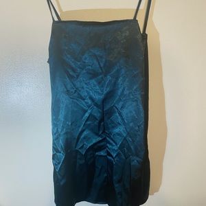 Urban outfitters silky dark green dress
